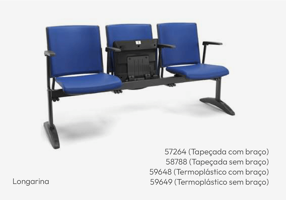 Cadeira Longarina - Linha AUDIPLAX