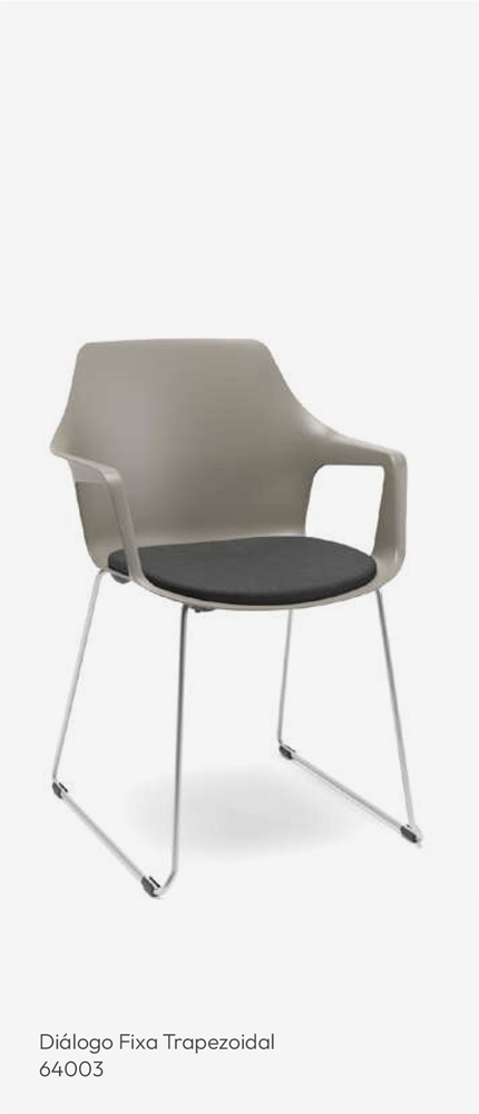 Cadeira Diálogo Fixa Trapezoidal - Linha VESPER - 64003