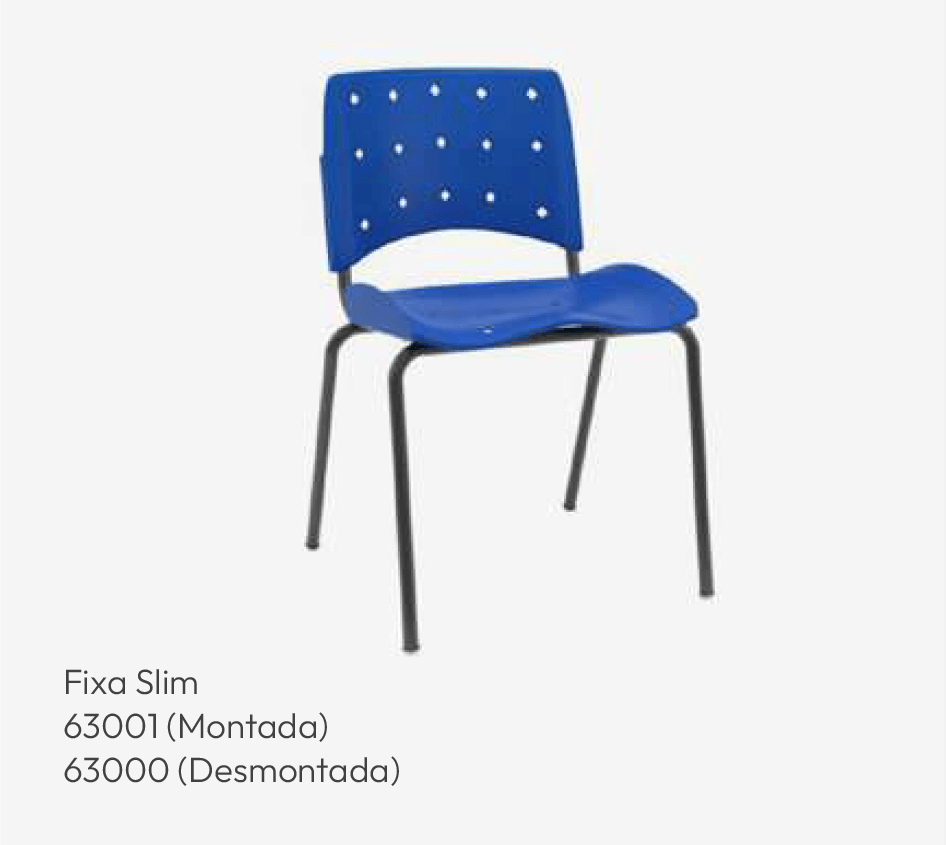 Cadeira Fixa Slim - Linha ERGOPLAX - 63001 63000